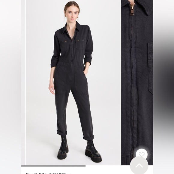 MOTHER The Specialist Jumpsuit Ankle In Black S - Picture 4 of 10